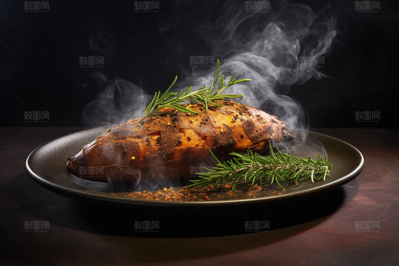 红薯地瓜食材黄心地瓜摄影图