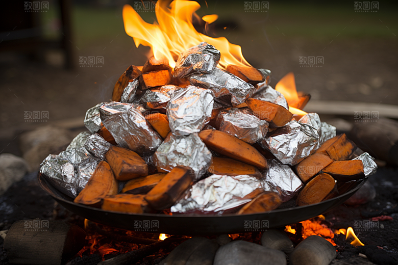 红薯地瓜淀粉美食摄影图