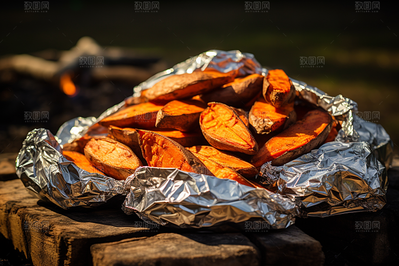 红薯地瓜美食高清摄影图