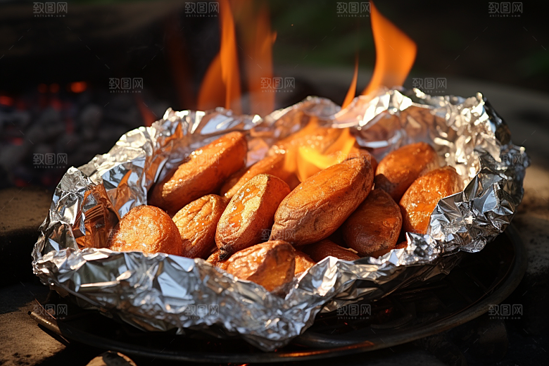 红薯地瓜碳水食材摄影图