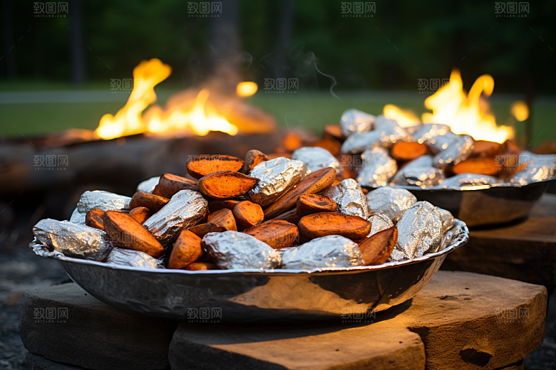 红薯地瓜碳水美食摄影图