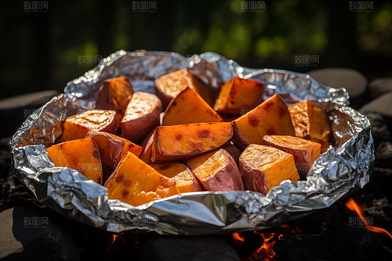 红薯地瓜山芋美食摄影图