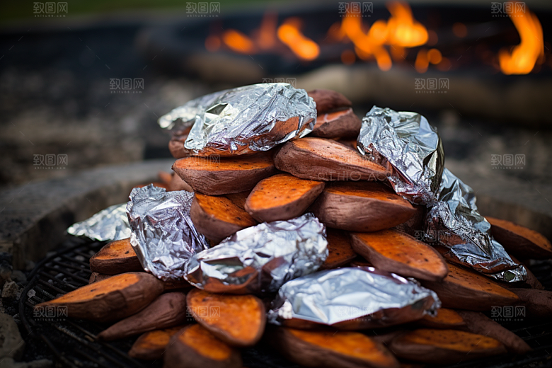 红薯地瓜美食食材摄影图
