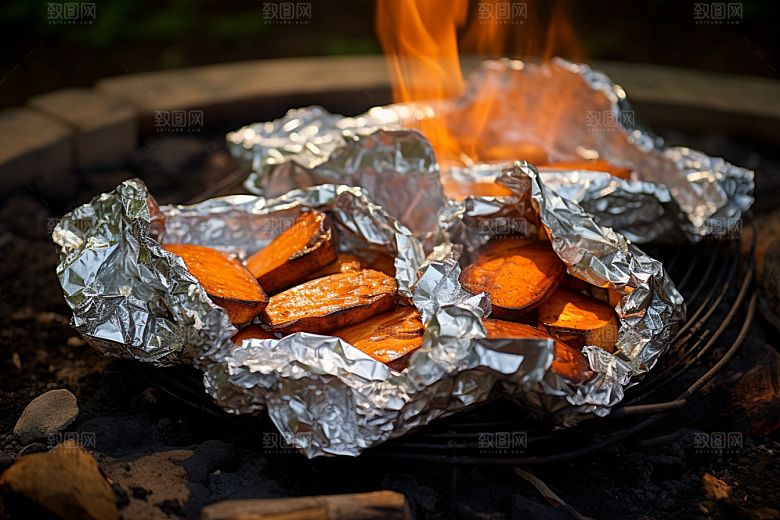 红薯地瓜食材淀粉摄影图