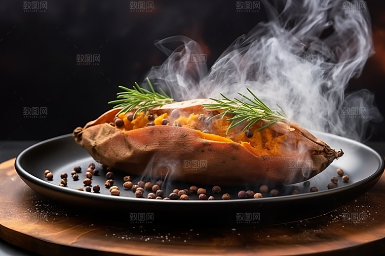 红薯地瓜美食淀粉摄影图