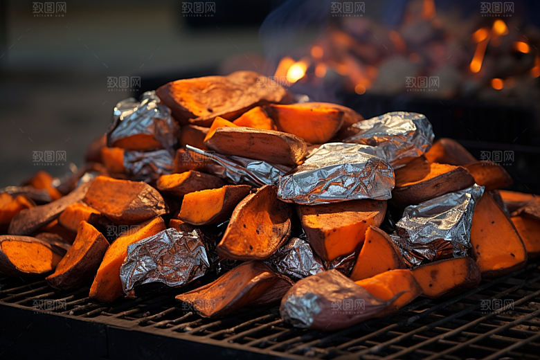 红薯地瓜淀粉美食摄影图