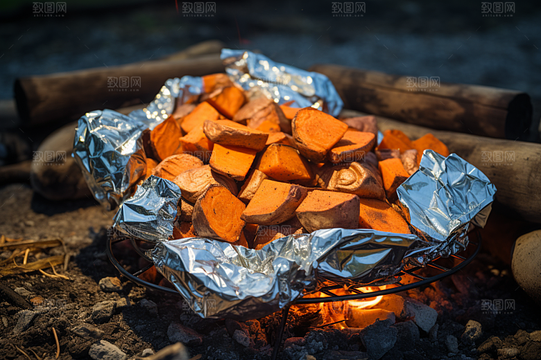 红薯地瓜主食黄心地瓜摄影图