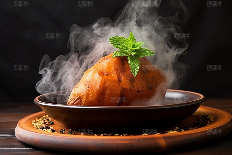 红薯地瓜淀粉主食摄影图