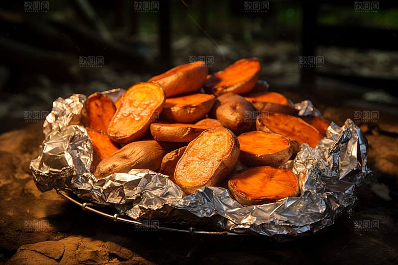 红薯地瓜食材主食摄影图