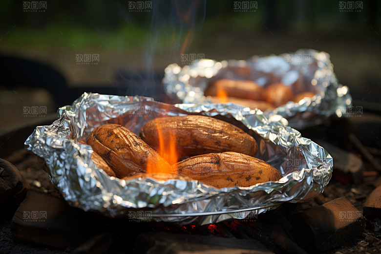 红薯地瓜食材淀粉摄影图
