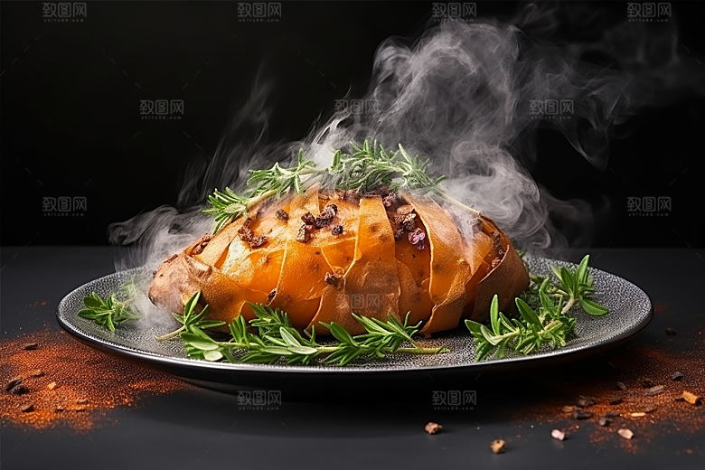 红薯地瓜黄心地瓜淀粉摄影图