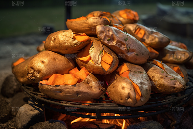红薯地瓜美食杂粮摄影图