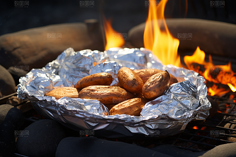 红薯地瓜食材碳水摄影图