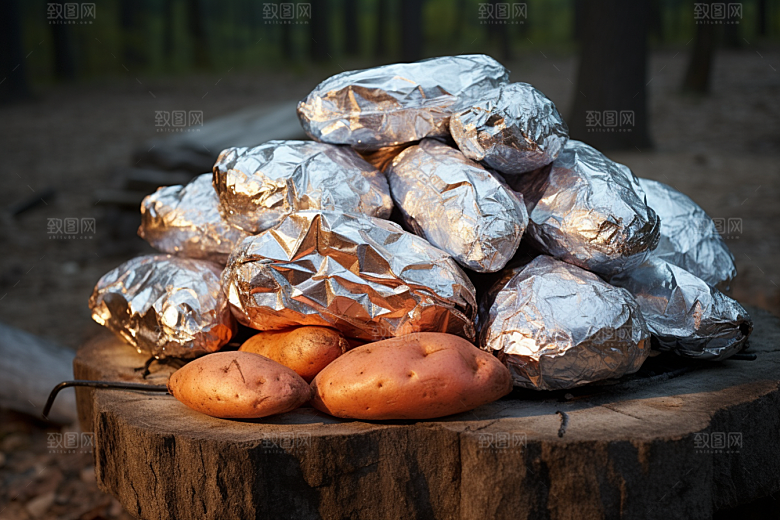 红薯地瓜主食食材摄影图