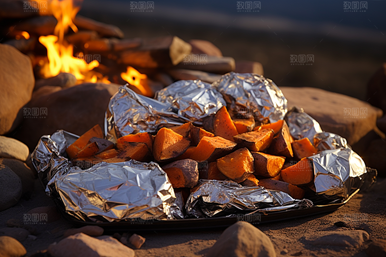 红薯地瓜杂粮食材摄影图