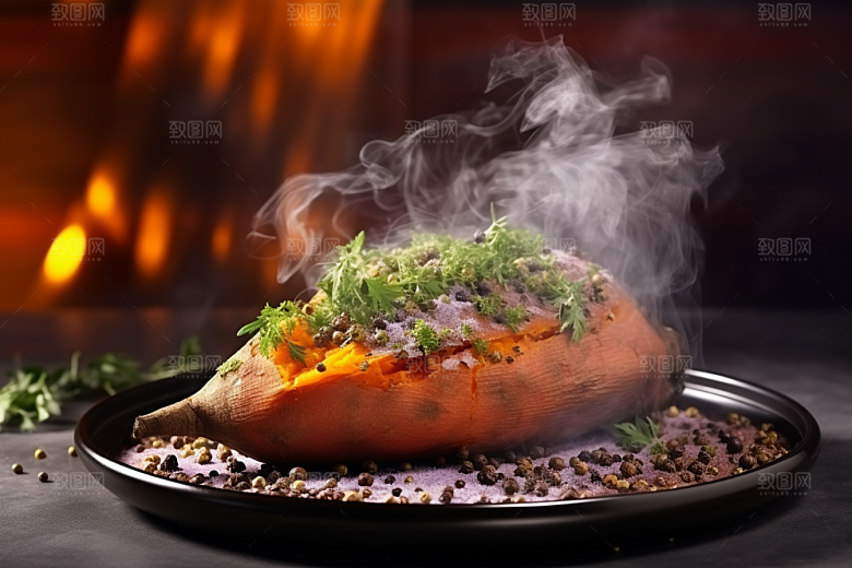 红薯地瓜碳水主食摄影图