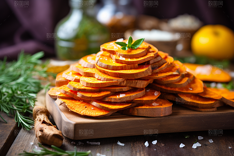 红薯地瓜山芋食材摄影图