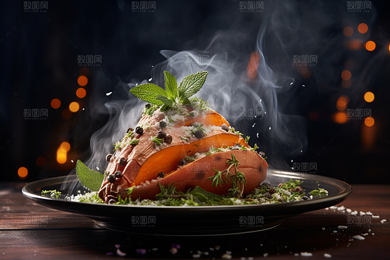 红薯地瓜美食碳水摄影图