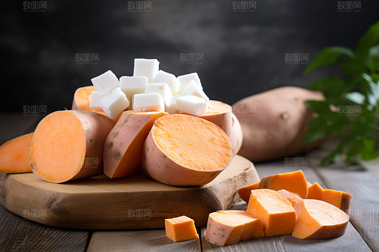 红薯地瓜碳水高清摄影图