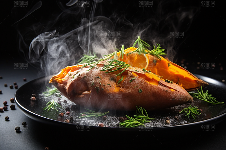 红薯地瓜美食山芋摄影图