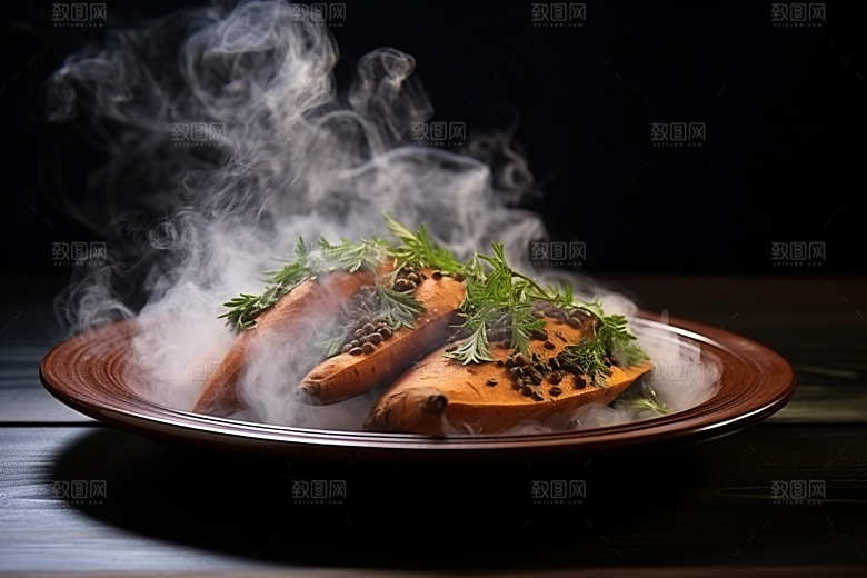 红薯地瓜食材杂粮摄影图