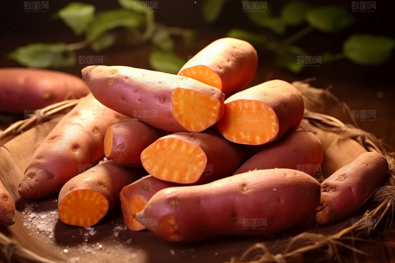 红薯食材番薯摄影图