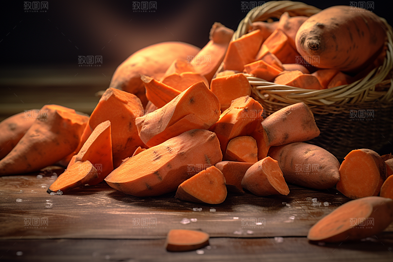 红薯碳水粗粮摄影图
