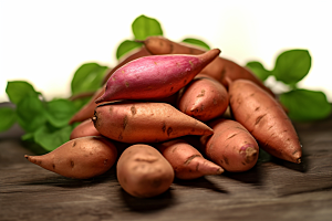 红薯山芋干粮摄影图
