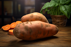 红薯粗粮高清摄影图