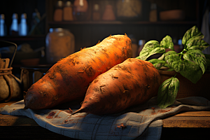 红薯地瓜粗粮摄影图