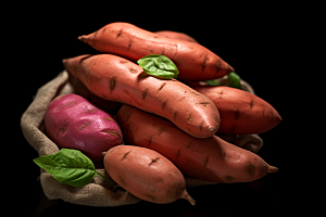 红薯山芋食材摄影图