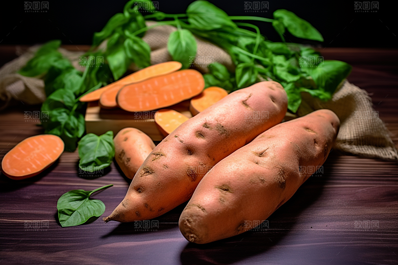 红薯食材番薯摄影图