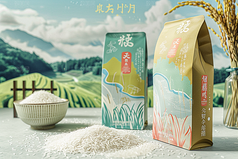 农产品包装袋包装设计有机素材