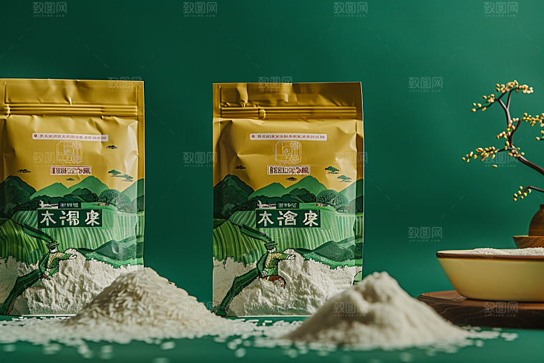 农产品包装袋乡村振兴样机素材