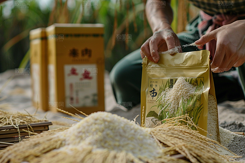 农产品包装袋样机大口袋素材