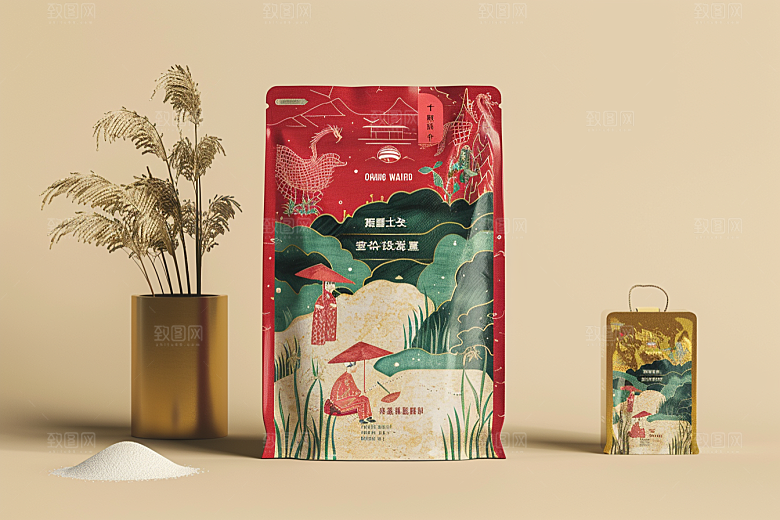 农产品包装袋包装设计高清素材