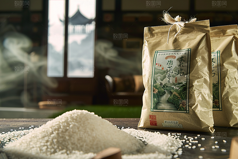 农产品包装袋粮食样机素材