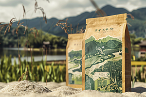 农产品包装袋包装设计粮食素材