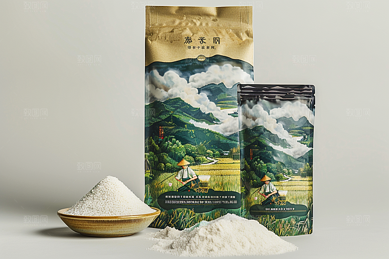 农产品包装袋样机高清素材