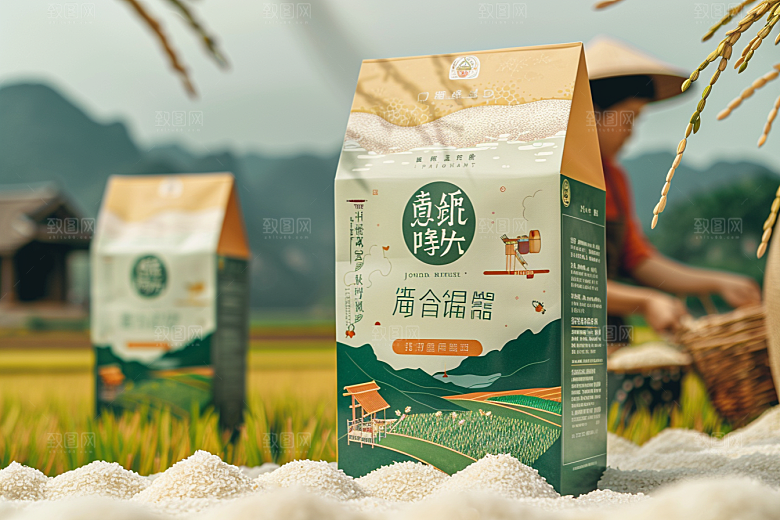 农产品包装袋食品乡村振兴素材