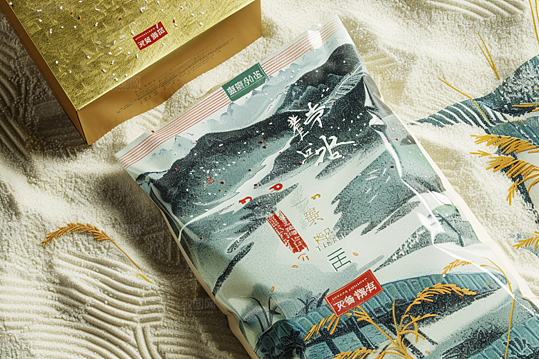 农产品包装袋有机乡村振兴素材