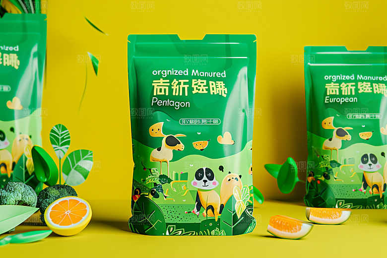 农产品包装袋包装设计乡村振兴素材