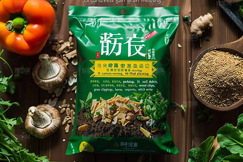 农产品包装袋高清有机素材