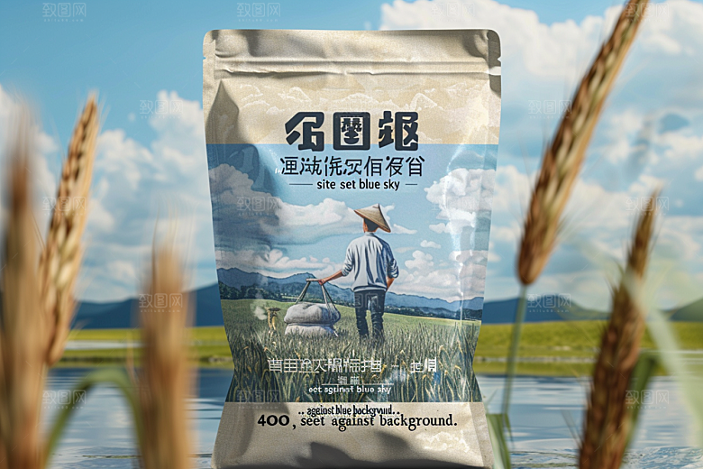 农产品包装袋包装设计高清素材