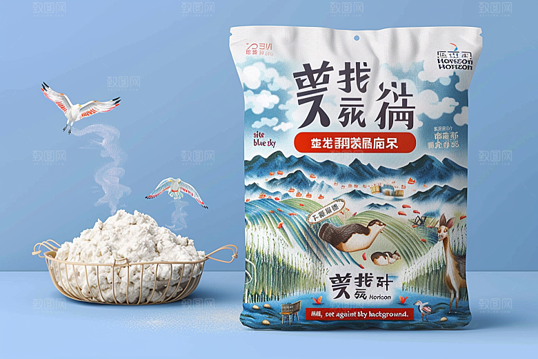 农产品包装袋包装设计乡村振兴素材