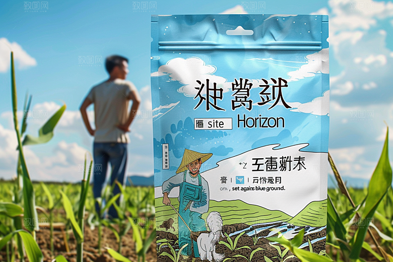 农产品包装袋高清样机素材