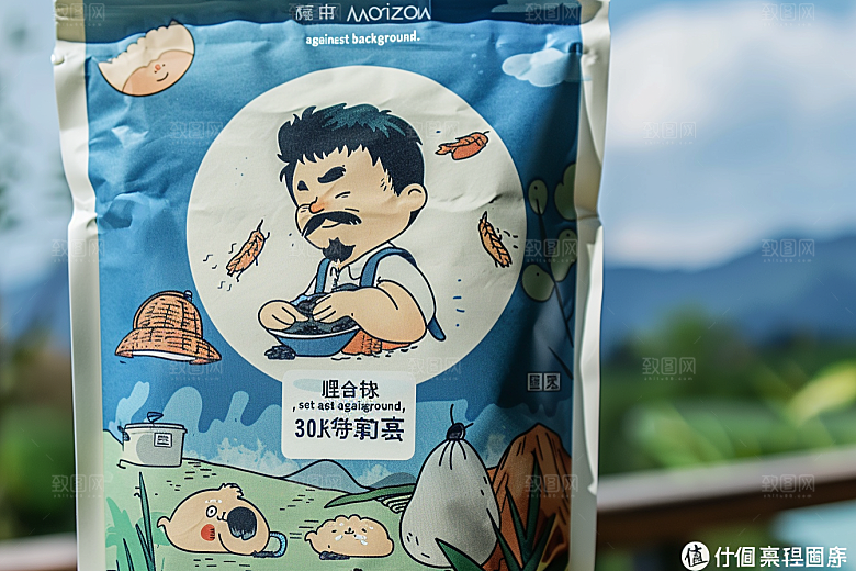 农产品包装袋大口袋样机素材