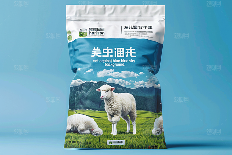 农产品包装袋有机样机素材