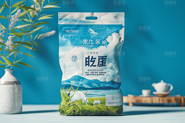 农产品包装袋样机乡村振兴素材