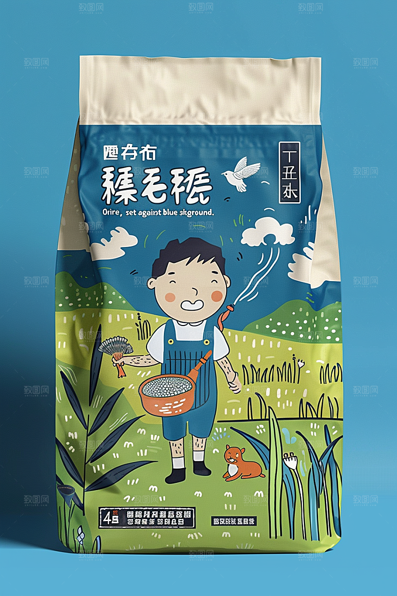 农产品包装袋样机大口袋素材